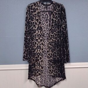 Leopard Print Cardigan Size XL
